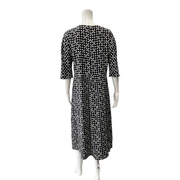 ‘S MaxMara Monochrome Patterned Midi Dress - Picture 4 of 12